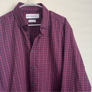 Mizzen + Main Performance Plaided Long Sleeve Button Up Flannel